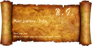Marjanov Ida névjegykártya
